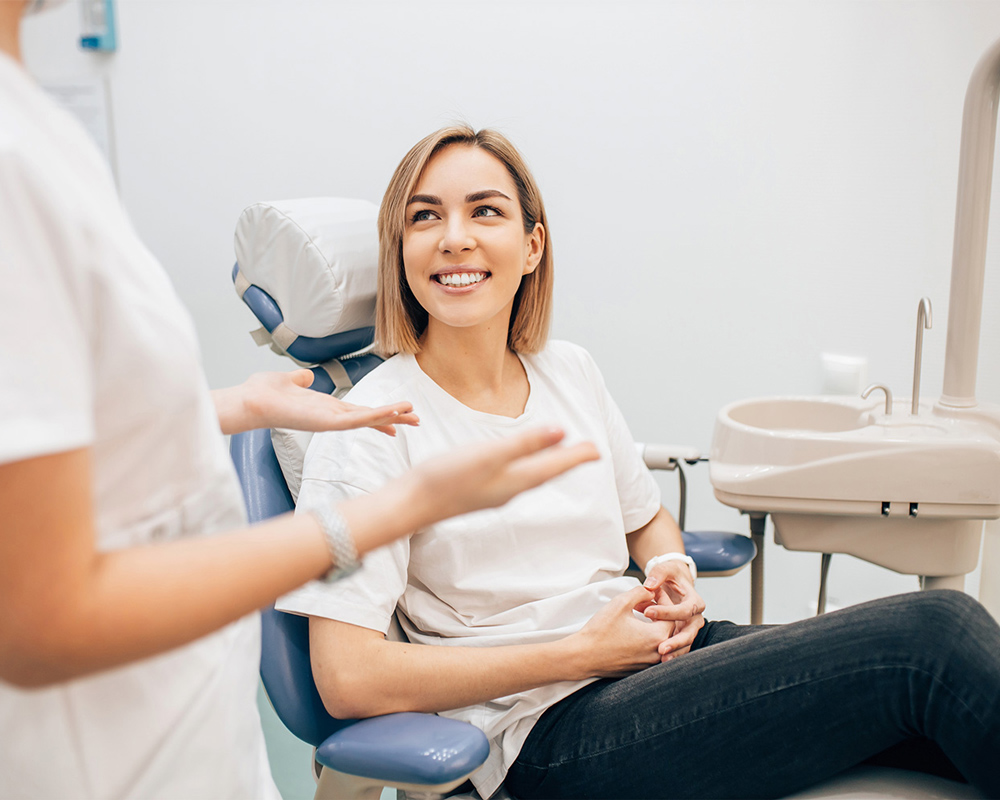 happy dentist patient